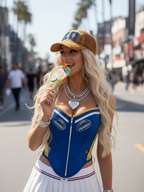 Los Angeles Charges Football Team Corset Top
